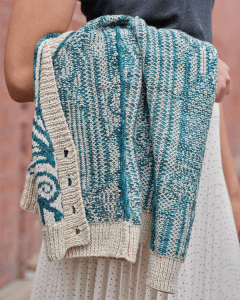 image of teal knitted sweater