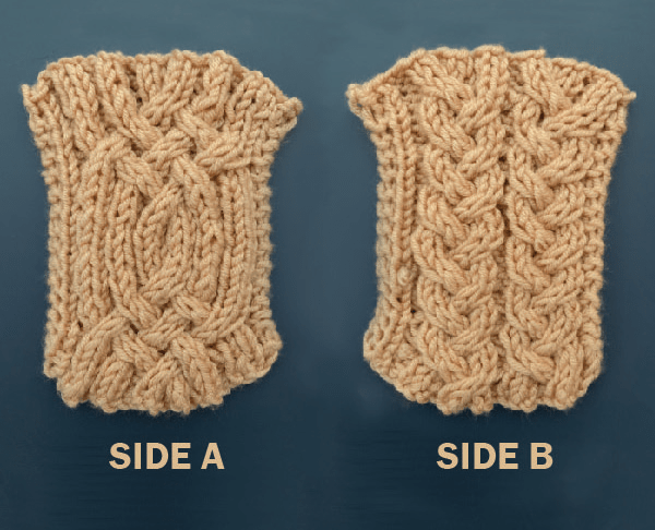 side by side images of side a and side b of a crochet pattern