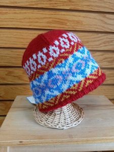 colorwork hat with different motifs