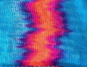 example of planned pooling in knitting