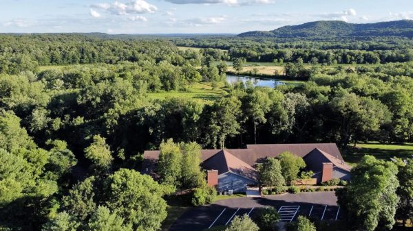 Photo of the Woodlake Retreat Center from above